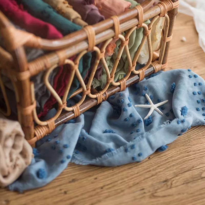 Newborn Little Cotton And Linen Wrap Pography Props Baby Full Moon Children'S Po Wrap Towel Wrap Studio Supplies - Image 5