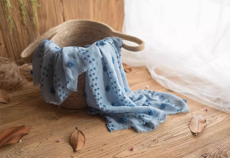 Newborn Little Cotton And Linen Wrap Pography Props Baby Full Moon Children'S Po Wrap Towel Wrap Studio Supplies - Image 1