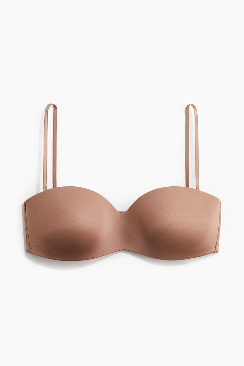 H&M Padded microfibre bandeau bra