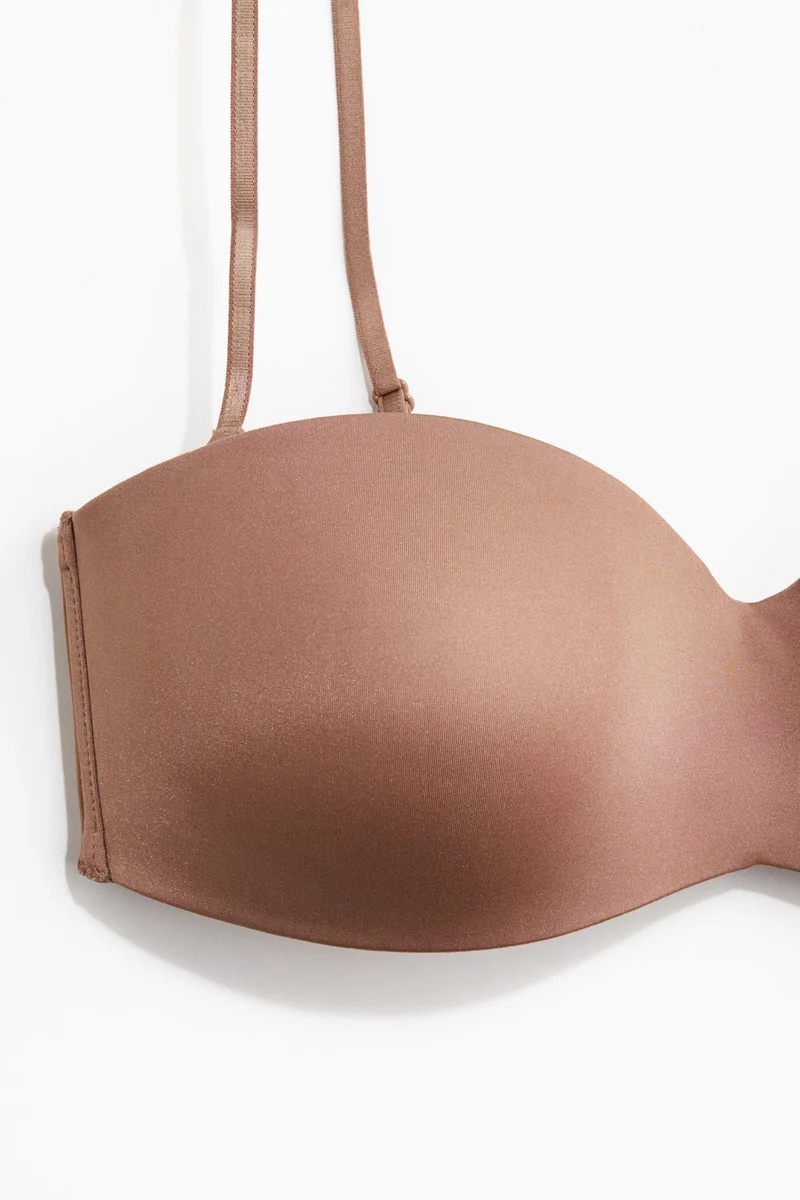 H&M Padded microfibre bandeau bra