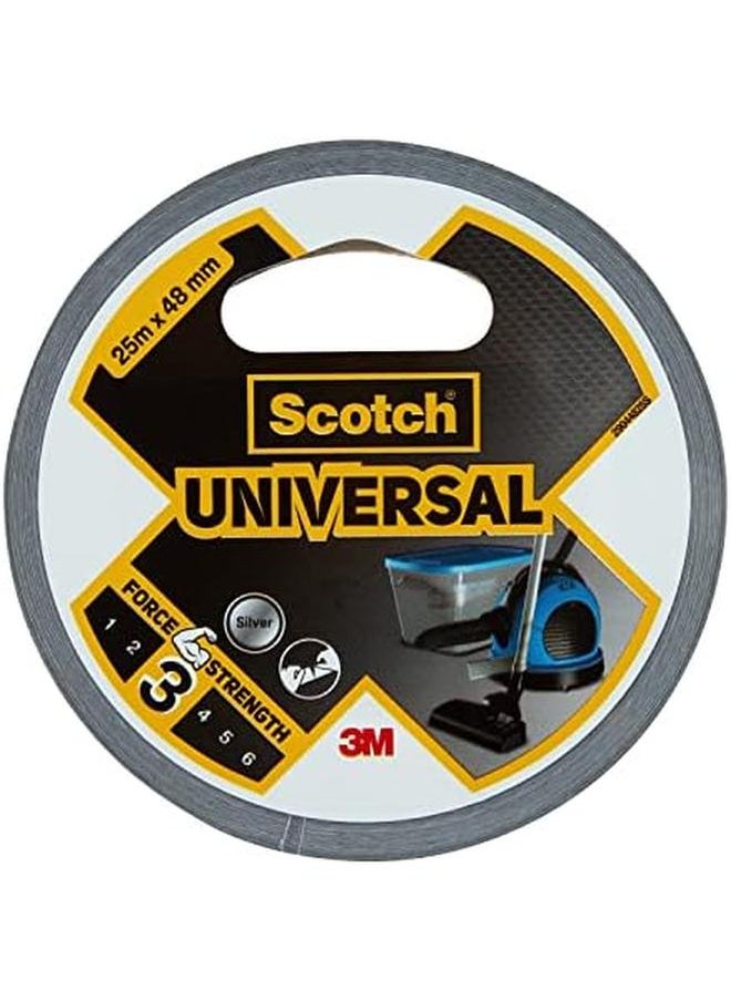 Scotch  Universal Duct Tape Silver Color 1 Roll Pack 25Mx48Mm. For General Purpose Holds Quickly And Reliably For Everyday Repairs And Projects  - Image 2