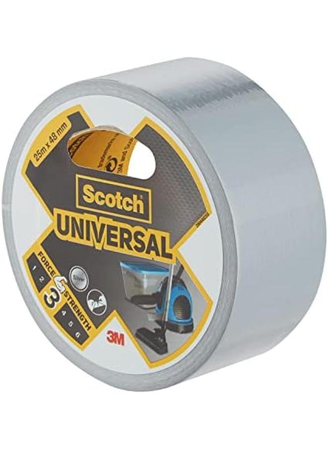 Scotch  Universal Duct Tape Silver Color 1 Roll Pack 25Mx48Mm. For General Purpose Holds Quickly And Reliably For Everyday Repairs And Projects  - Image 3