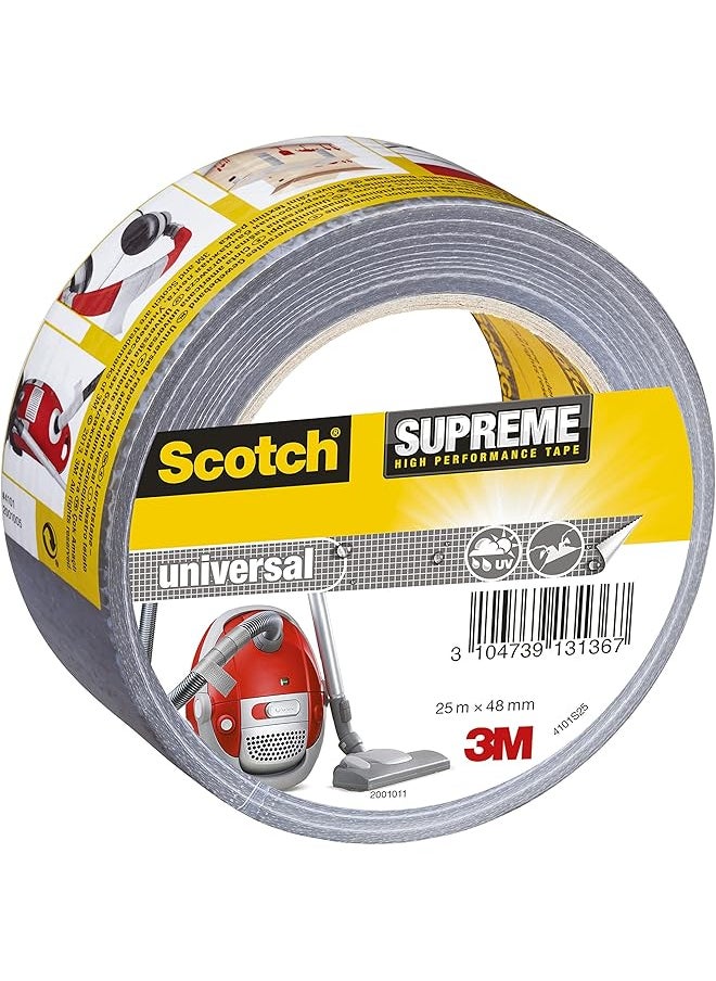 Scotch  Universal Duct Tape Silver Color 1 Roll Pack 25Mx48Mm. For General Purpose Holds Quickly And Reliably For Everyday Repairs And Projects  - Image 1