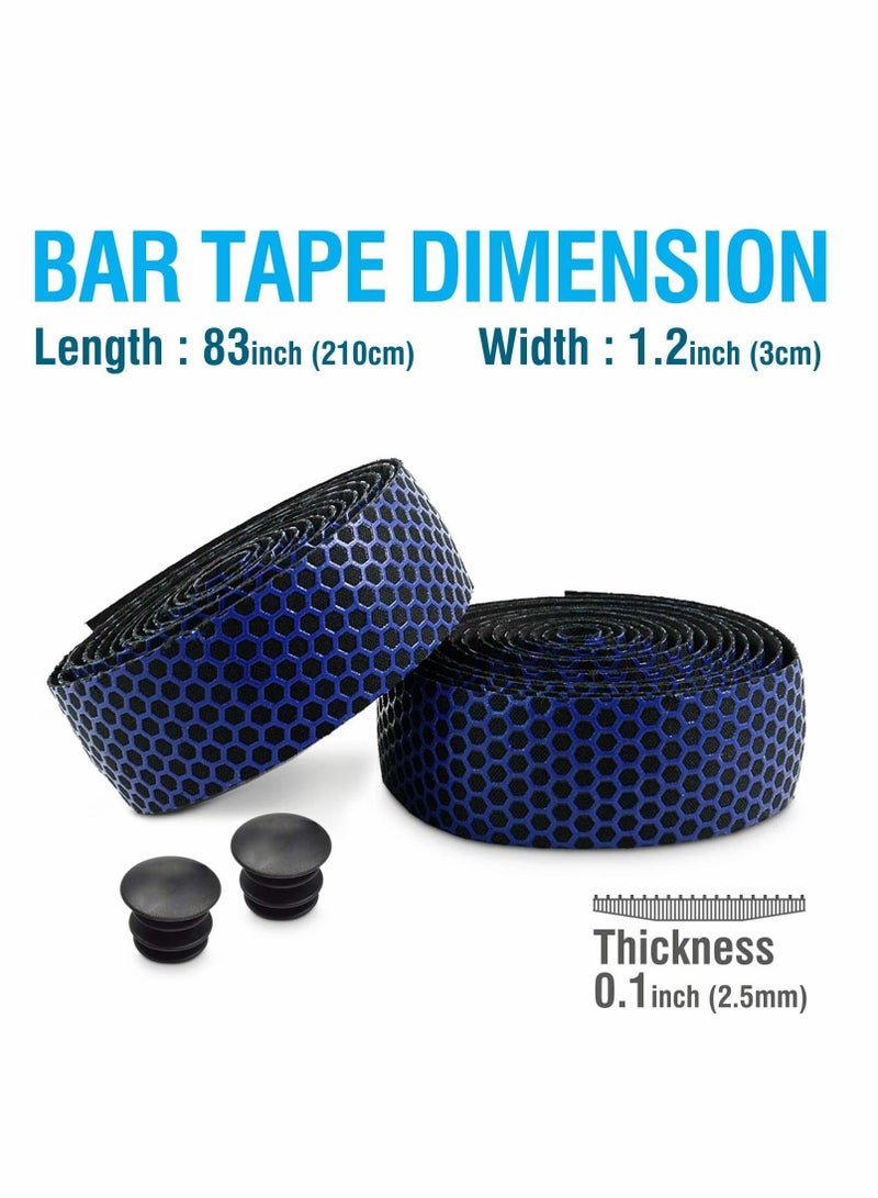 Y&D Bike Handlebar Tapes, Hex Tape, Road Bicycle Bar Handle Wraps 2 Rolls for Bikes and Cycling (Blue)  - Image 3