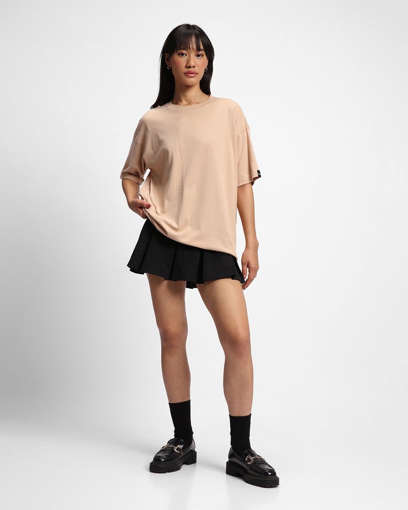 bewakoof Women's Brown Oversized T-shirt - Image 5