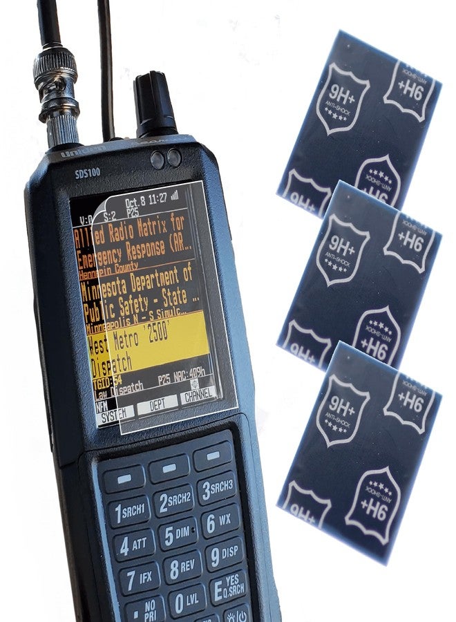 Zip Scanners | Screen Protectors for Police Scanners | Anti Glare, Anti Finger Print | 3-Pack Cut to the Exact Dimensions of the Uniden SDS100 Police Scanner - Image 1
