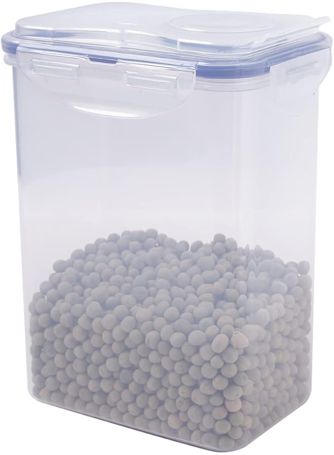 لوك اند لوك حاوية طعام Hpl813F بغطاء، أزرق شفاف، عرض 11.0 سم × ارتفاع 19.5 سم × ارتفاع 15.5 سم، مستطيلة الشكل، مصنوعة من البولي بروبيلين - Image 1