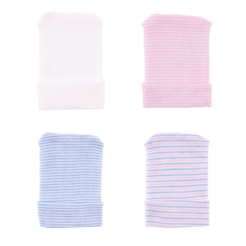 Cotton Newborn Baby Cap European Style Infant Hat Blue  - Image 3