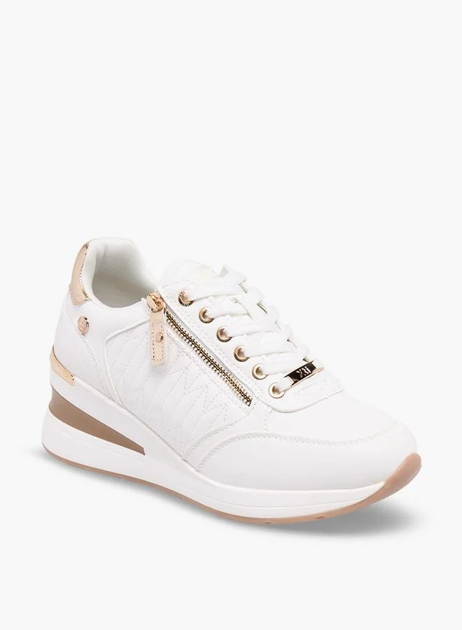 إكستي Women Panelled Wedge Heel Ankle Sneakers