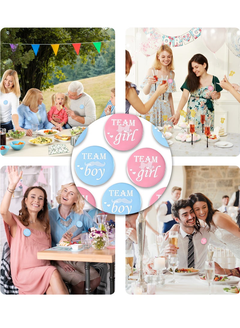 20-Piece Baby Gender Reveal Party Badges, Gender Reveal Pins Interactive Games, Boy or Girl - Image 4