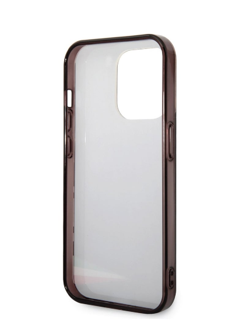 Ferrari iPhone 14 Case PC/TPU Back Cover with Double Layer Print / Lifted Ring Case / Double Layer Grass Print / Slim Profile / Easy Snap-On / Drop & Bumper Protection- Black - Image 3