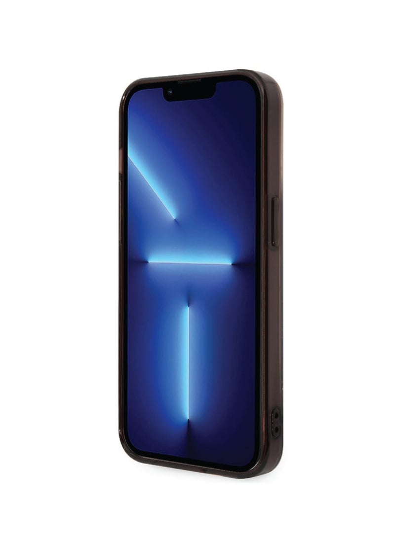 Ferrari iPhone 14 Case PC/TPU Back Cover with Double Layer Print / Lifted Ring Case / Double Layer Grass Print / Slim Profile / Easy Snap-On / Drop & Bumper Protection- Black - Image 4