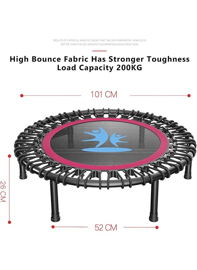 Beauenty 40" Fitness Trampoline, Indoor Mini Trampoline with Adjustable 3 Height Handle Stable & Quiet Recreational Trampolines for Adults Kids Max Load 200KG  - Image 5