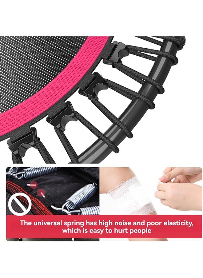 Beauenty 40" Fitness Trampoline, Indoor Mini Trampoline with Adjustable 3 Height Handle Stable & Quiet Recreational Trampolines for Adults Kids Max Load 200KG  - Image 4