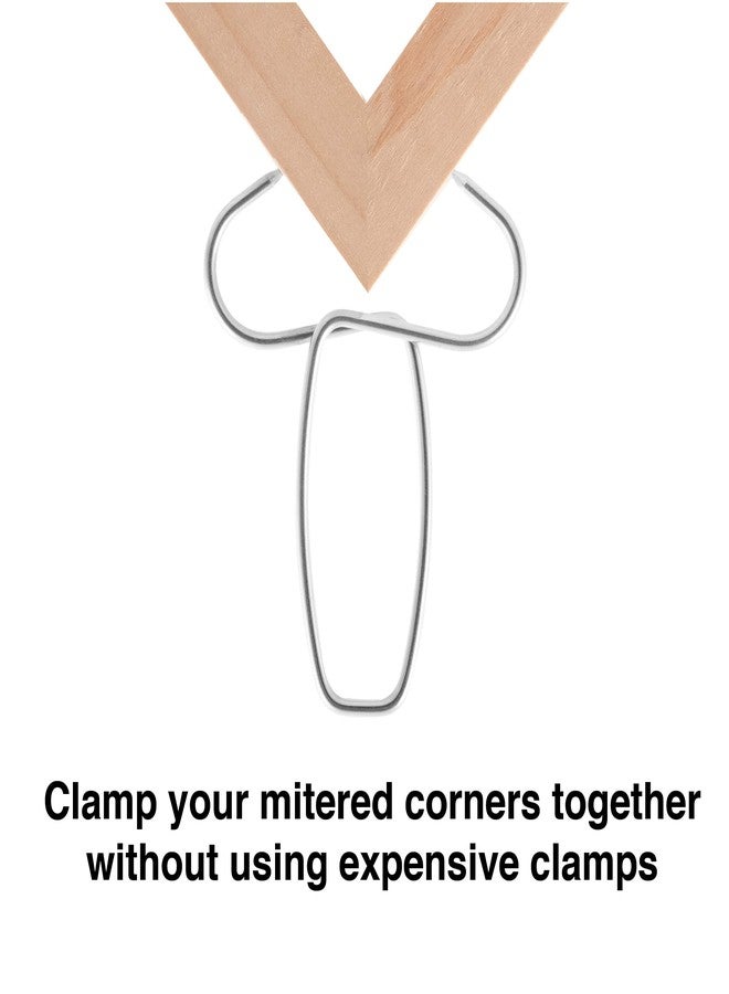 فولتون مجموعة مشابك زنبركية ميتري من فولتون لأعمال النجارة، وزخارف خشبية، وإطارات صور، وأداة تشكيل التاج، ومشبك الورك، و13 مشبك ميتري زنبركي للزخارف، وأدوات نجارة نهائية، صُنعت في الولايات المتحدة الأمريكية - Image 2