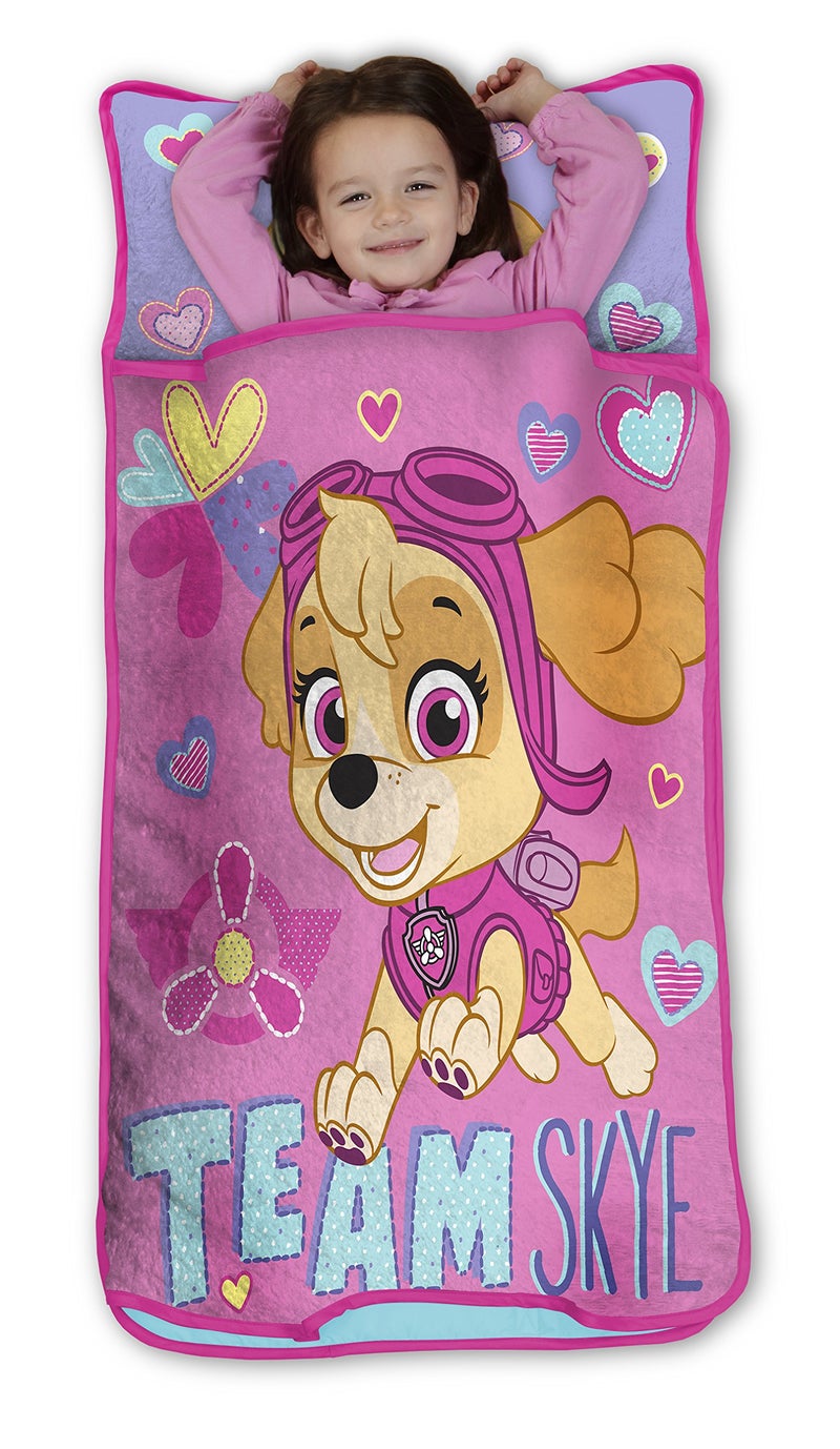 Paw Patrol Team Skye Toddler Nap-Mat Set - Includes Pillow and Plush Blanket â€“ Great for Girls Napping During Daycare or Preschool - Fits Toddlers, Pink - Image 2