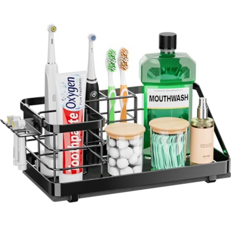 Toothbrush Holders Instant-Drying Organizer - Bathroom Countertop/Wall Mounted Electric Toothbrush Holder - Toothbrush Head Toothpaste Holder Bathroom Counter Organizers Storage - Image 1