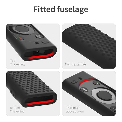 AKSHFETH Protective Silicone Case for Samsung Bn59-01388a/BN59-01385A Smart Tv Remote Silicone Cover Sleeve Compatible with Samsung BN59-01388A/TM2280E with Lanyard (Black) - Image 4