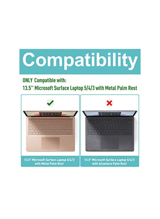 Procases - Protective Case For Microsoft Surface Laptop 5/4/3 13.5” With Metal Keyboard, Heavy Duty Slim Hard Shell Cover With Fold Kickstand For 13.5-Inch Surface Laptop 5/4/3 With Metal Palm Rest -Grey - Image 1
