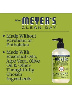 Mrs. Meyer's Clean Day Mrs. Meyer's Clean Day Liquid Hand Soap, Cruelty-Free, and Biodegradable Hand Wash Made with Essential Oils, Lemon Verbena Scent, 12.5 Oz (Pack of 3)  - Image 5