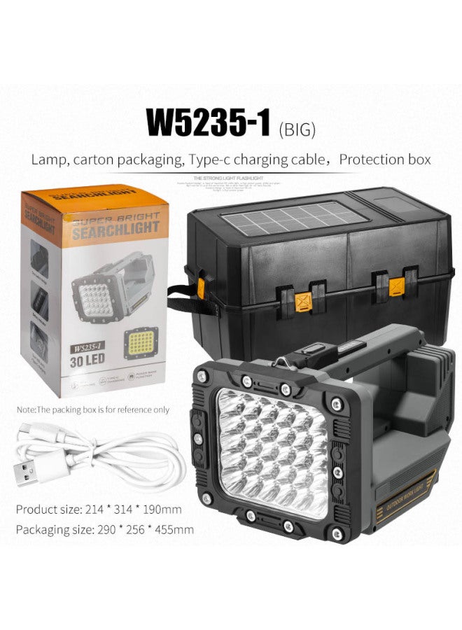 Cross-border Giant Searchlight P50 * 30 Giant Bright Camp Light Flashlight Adventure Camping Outdoor Activities Portable Lamp 