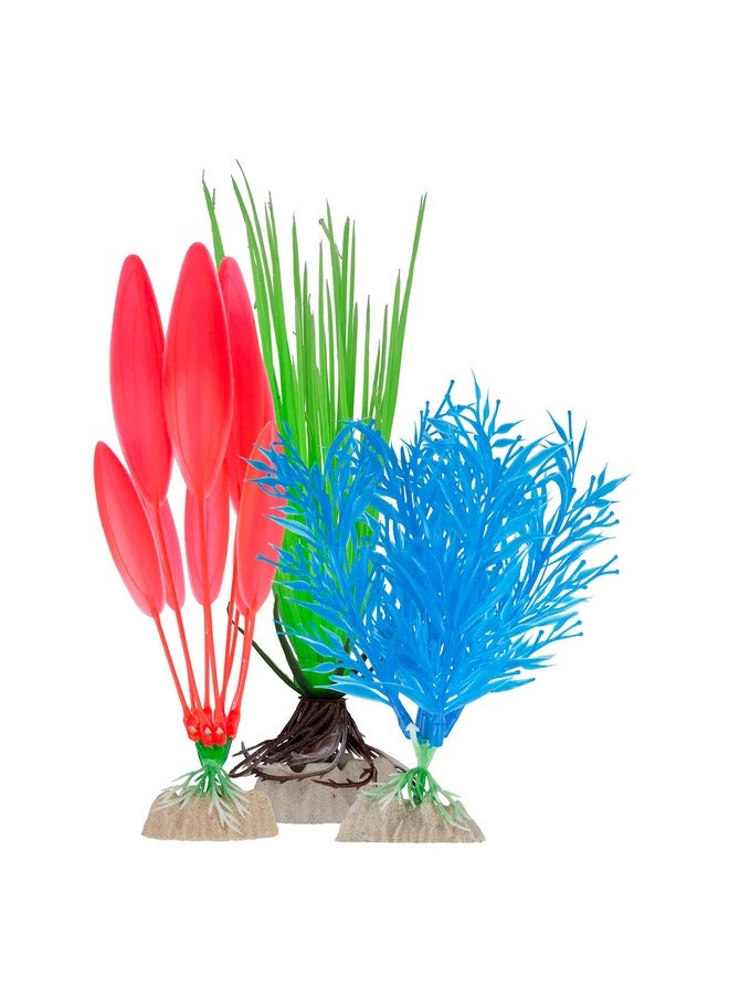 جلو فيش مجموعة نباتات فلورية متعددة الاستخدامات من GloFish، تحتوي على 3 نباتات لأحواض السمك من عشبة الصفصاف، وعشبة الشعر، والبرتيرول (29282)  - Image 3