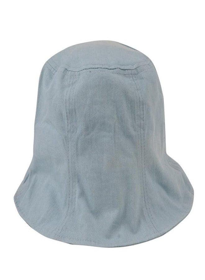 Krystle Unisex Fishermen Denim Bucket Hat (for Youth) (Pack of 1) (AL-01_Grey_Free Size)(Grey) - Image 3