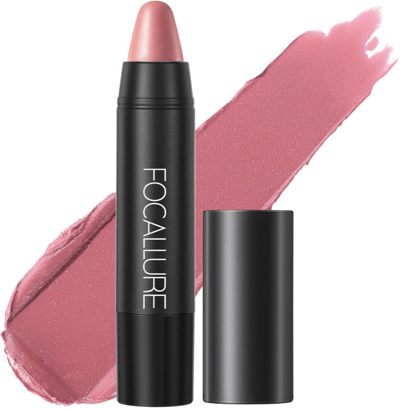 FOCALLURE فوكالور أحمر شفاه فائق الأناقة، قلم شفاه غني بفيتامين E، لون خفيف بدون جفاف أو تلاشي، مكياج شفاه مقاوم للماء يدوم طويلاً، شجاع - Image 1