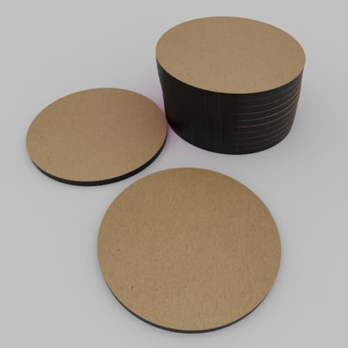 PICRAZEE 12 Round MDF Wooden Plates Coasters for DIY Craft, Mandala Art, Resin Art, Painting, Decoration Craft Kit (RC_12) - Image 2