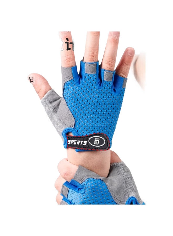 Ousen Children'S Sports Gloves Outdoor Climbing Pull-Up Bar Anti-Slip Mountain Climbing Riding Cycling Roller Skating Wear-Resistant Unisex Half Finger - Image 2