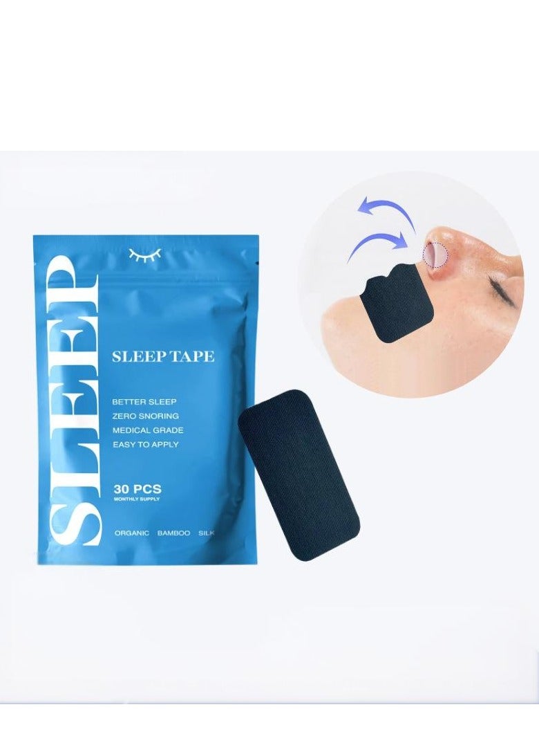 Generic 30 Sleep Mouth Stickers - Oil and Sweat Resistant Glue - Rayon is more breathable - For snoring and sleeping, wide body, reduce snoring, improve sleep quality  - Image 1