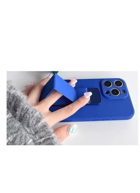 Magnetic Mobile Phone Holder Lazy Multi-functional Vertical And Horizontal Stand Foldable Back Stick Mobile Phone Stand (blue)