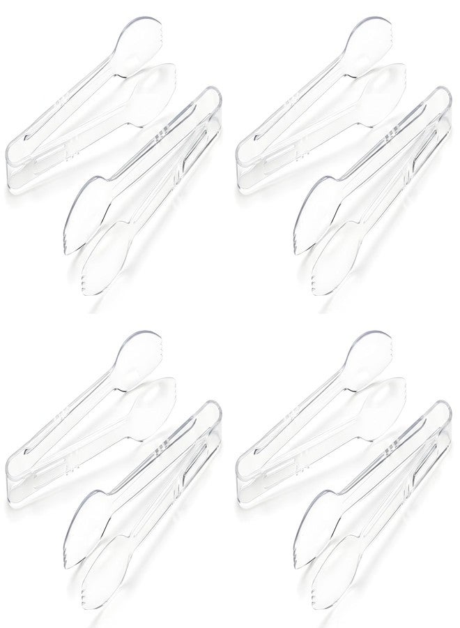 Bexter Clear Plastic Tongs, 6.5 Inch Serving Tongs – Transparent Lightweight Kitchen & Party Tongs, Pack of 8 - Image 5