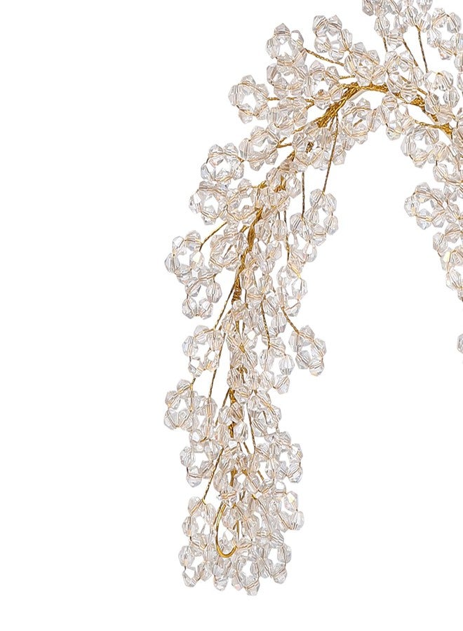 Accessher Women Gold Plated Beaded Western White Floral Hair Accessories Tiara Comb Indo with Pearls For Women and Girls - Image 2