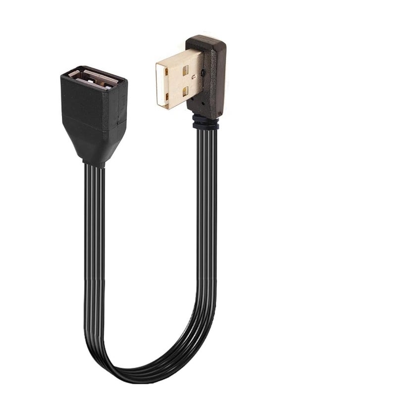 90 Degree/Straight Head USB 2.0 Extension Cable Wire Male to Female Flat Cable 26AWG for Laptops Keyboards Printers - Image 5