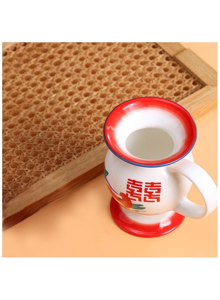 الإبداعية السيراميك كأس القهوة هدية مربع ، 350ml ، والصين الرياح - Image 2