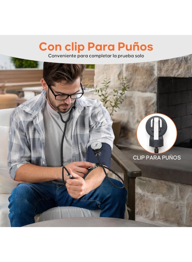 Professional Manual Blood Pressure Monitor Set - Upper Arm Sphygmomanometer with Stethoscope - High Precision Medical Grade Kit - Image 2