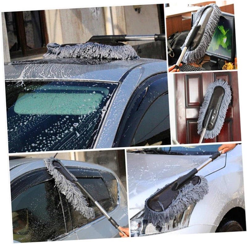 FAVOMOTO Versatile Duster Brush Set Wax Brush Holder Dashboard Auto Windshield Duster Dust Removal - Image 3