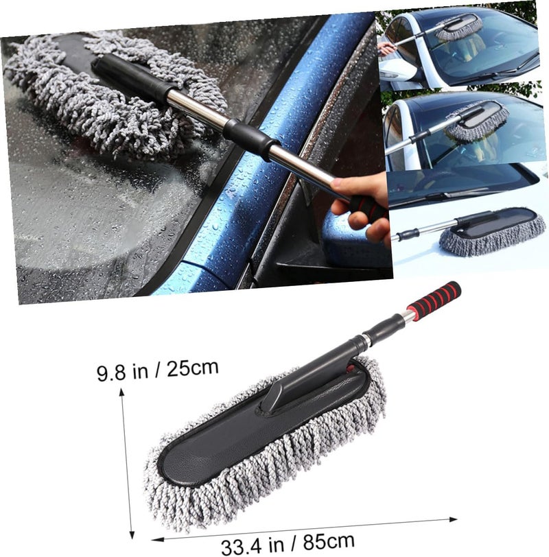 FAVOMOTO Versatile Duster Brush Set Wax Brush Holder Dashboard Auto Windshield Duster Dust Removal - Image 2