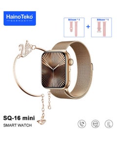 Haino Teko Smart Watch SQ16 Mini For Women Screen AMOLED With 3 Silicone and Stainless Steel Straps and Additional Bracelet Multicolour  - Image 1