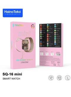 Haino Teko Smart Watch SQ16 Mini For Women Screen AMOLED With 3 Silicone and Stainless Steel Straps and Additional Bracelet Multicolour  - Image 3