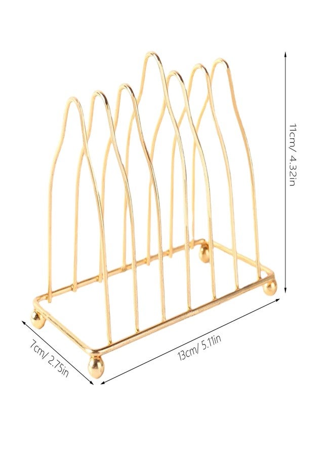 Alipis Dish Drying Rack Metal Plate Stands, Upright Plate Storage Drainboard Pot Lid Holder Counter Gold Plate Holder Organizer - Image 2