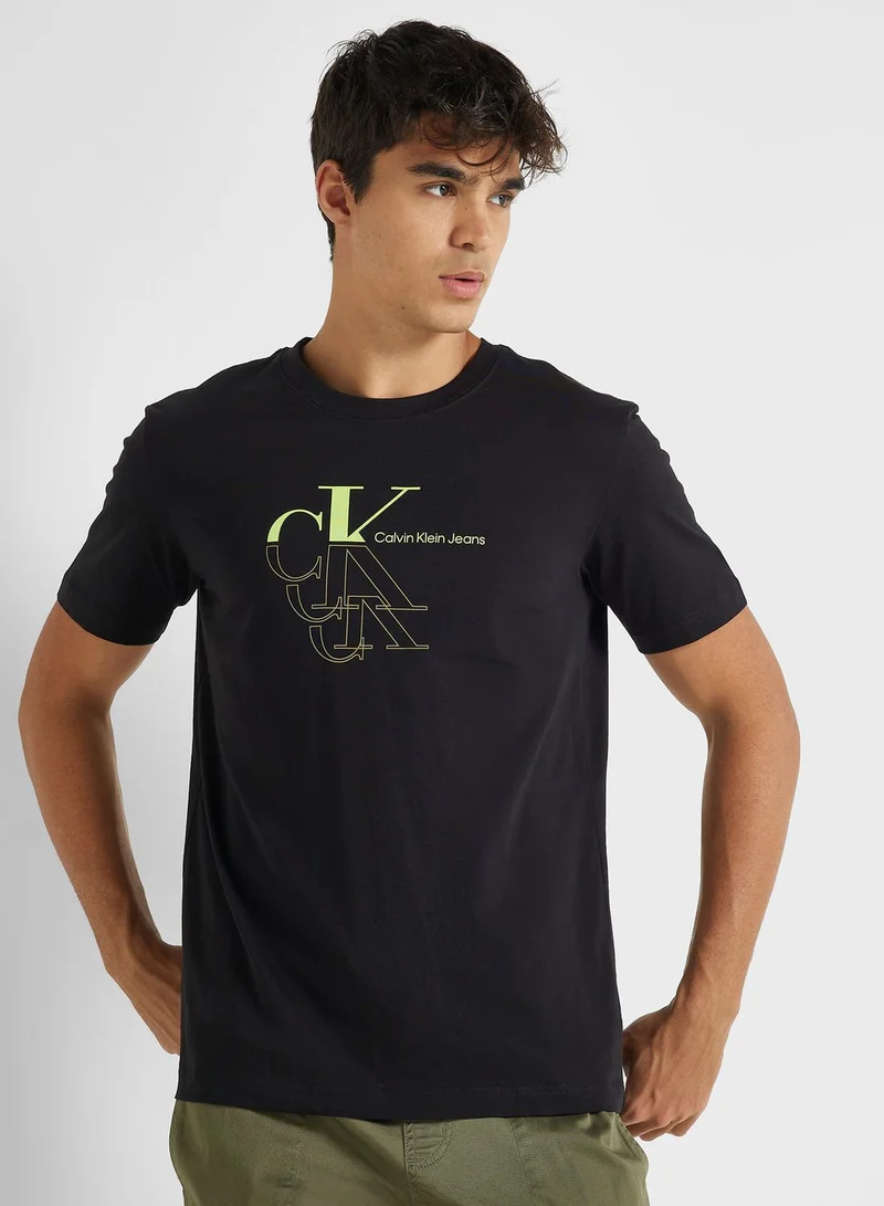 Calvin Klein Jeans Logo Crew Neck T-Shirt