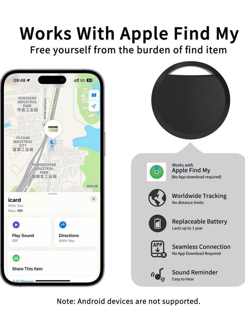 Generic - 4 Pack Smart Tag Bluetooth Trackers Work with Apple Find My (iOS Only), Lightweight Tag Prevent Loss of Luggage Wallets Keys Bags,Replaceable Battery,IP67 Waterproof(white) - Image 1