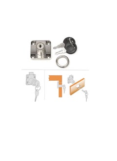 MAFRA 4 Pcs Cabinet Lock Key Drawer Desk Lock, Zinc Alloy Wardrobe Furniture Cabinet Locker Door Hardware Lock with 8 Key (Black)  - Image 2