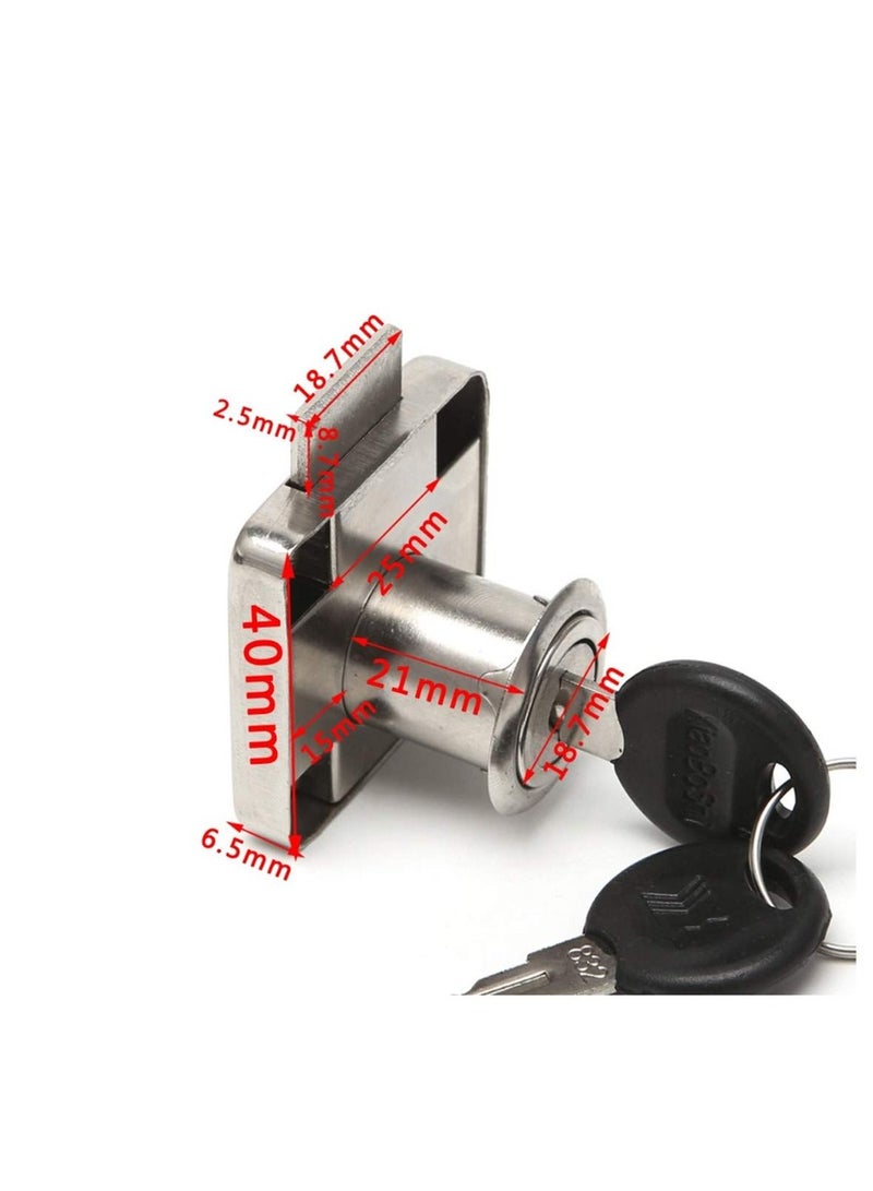 MAFRA 4 Pcs Cabinet Lock Key Drawer Desk Lock, Zinc Alloy Wardrobe Furniture Cabinet Locker Door Hardware Lock with 8 Key (Black) - Image 3