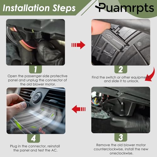 PUAMRPTS AC Heater Blower Motor Assembly Compatible with Nissan Vehicles - Sentra 2013-2017, Tsuru 2013-2017, 1.6L, 1.8L, Sedan - Replace# 700295, 272263SG0A - Image 5