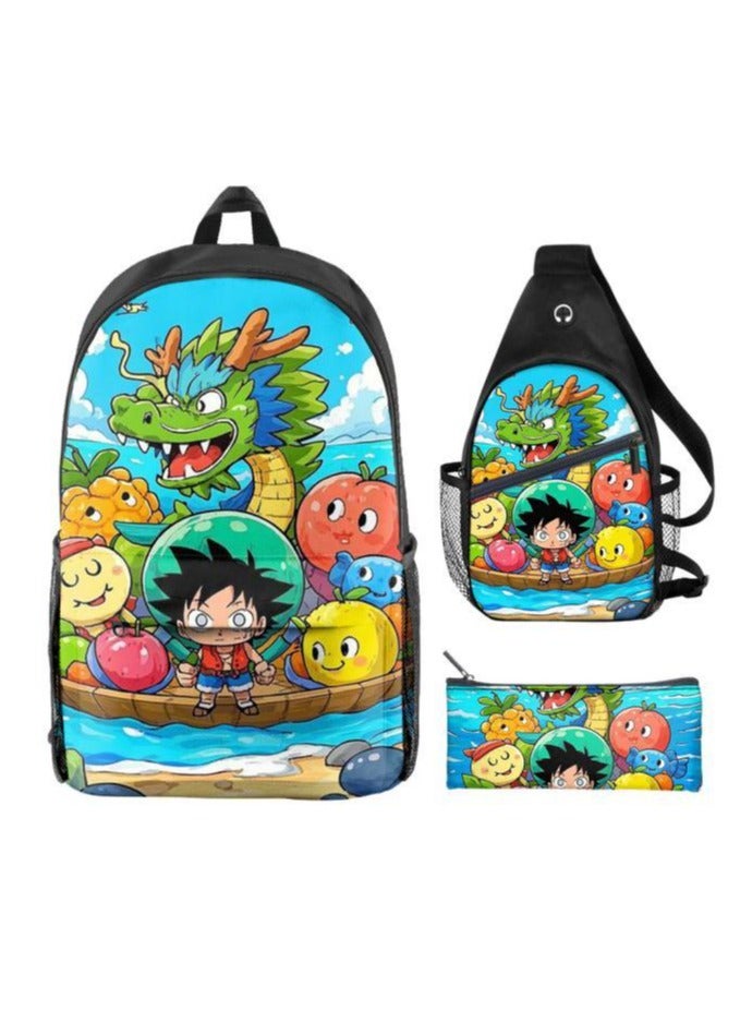 Universal cartoon new three-piece schoolbag - 883
