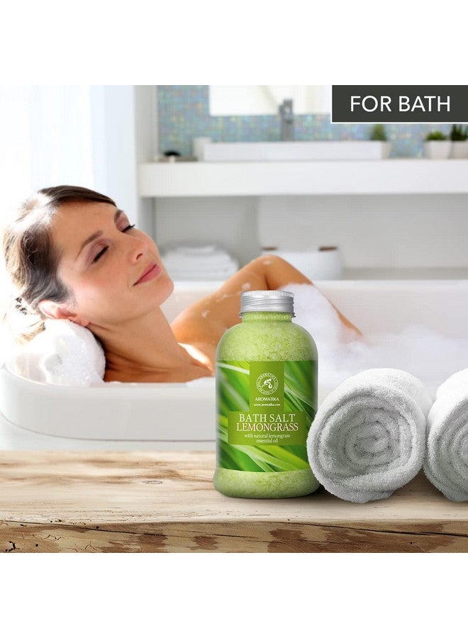 Aromatika أملاح الاستحمام بزيت الليمون العطري الطبيعي 21.16 أونصة ملح البحر للاستحمام من أجل نوم جيد العناية بالجسم الصحة الجمال الاسترخاء العلاج بالروائح منتج استحمام - Image 5