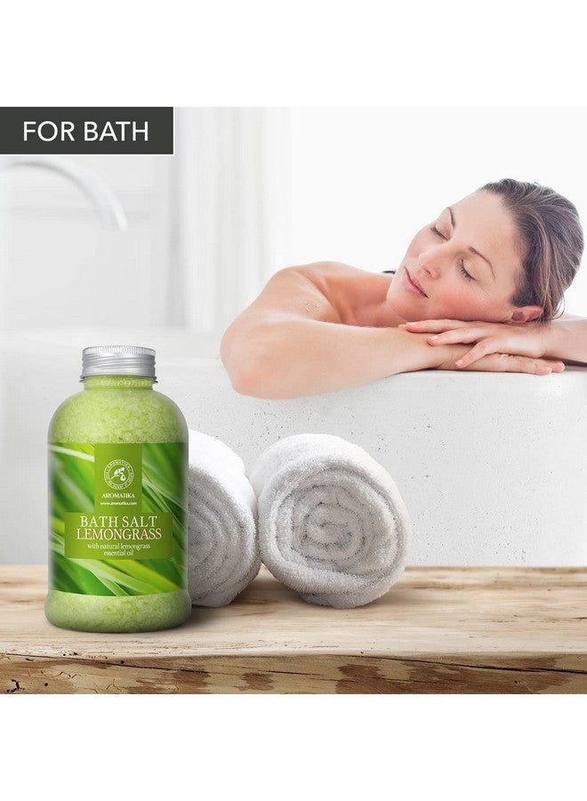 Aromatika أملاح الاستحمام بزيت الليمون العطري الطبيعي 21.16 أونصة ملح البحر للاستحمام من أجل نوم جيد العناية بالجسم الصحة الجمال الاسترخاء العلاج بالروائح منتج استحمام - Image 3